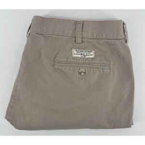 Polo Ralph Lauren Shorts Mens 40 Tan Classic Chino Pleated Cotton Twill 6" VTG